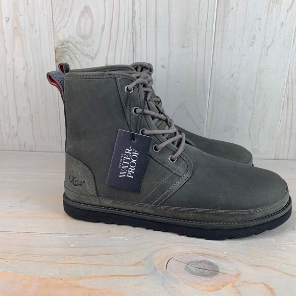 UGG HARKLEY 1017238 WATERPROOF LACE UP  LEATHER BOOTS MENS NIB - Picture 5 of 7